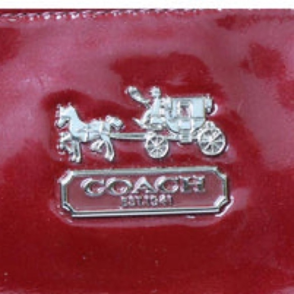 COACH 2011 Chelsea Wine Patent Leather Shoulder Tote Bag (18770) NWT - Picture 5 of 15